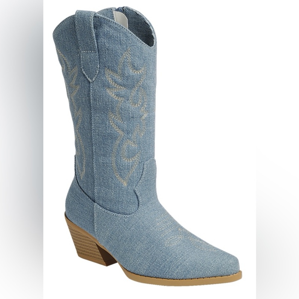 New fashion denim girls boots
Size up for better fit